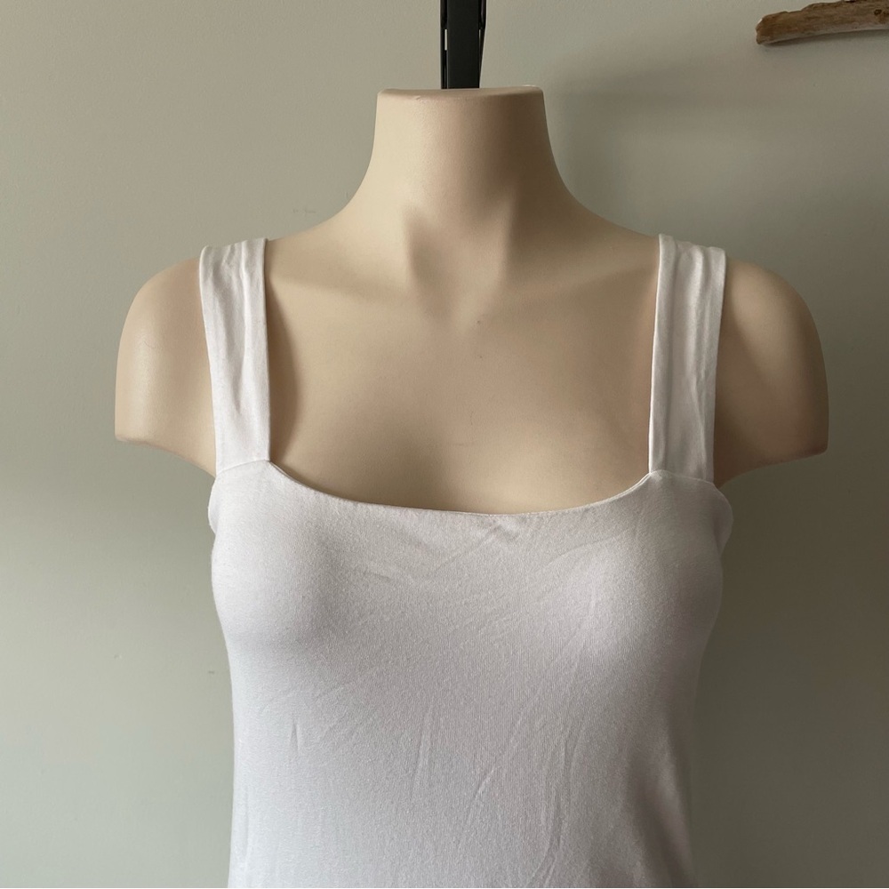 NEW Wilfred Free Evie White Bodycon Tank Dress Rayon Spandex Basic Size Large - Picture 5 of 9